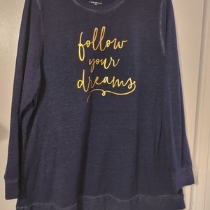 Navy light weight sweat shirt